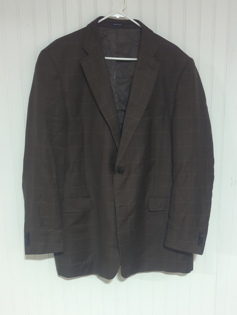 Paul Fredrick Brown Windowpane Sport Coat